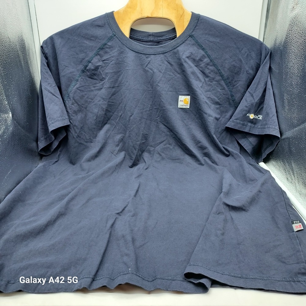 Carhartt FR Force Mens 2XL Tall Navy Blue Flame Resistant T-Shirt 102903-410